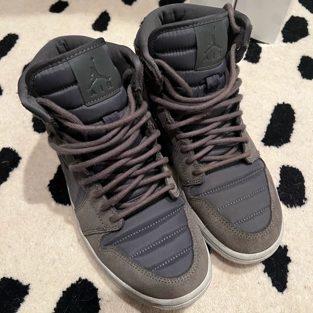 Rare 2017 Nike air Jordan 1 high strap dark grey suede basketball shoes men’s 7 - Picture 9 of 9
